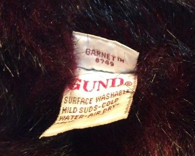 Gund teddy bear label
