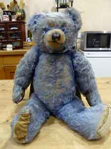 Blue Teddy Bear 1940s