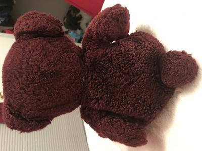 back view of Burgundy Teddy Bear