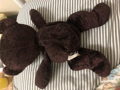 back view of dark teddy bear