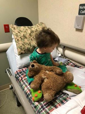 boy with teddy bear