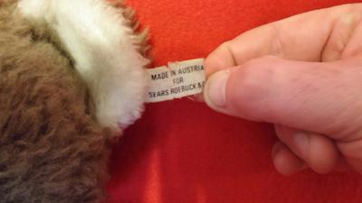 Teddy bear label