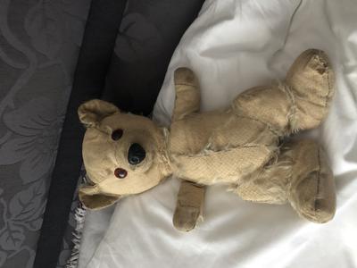 Old teddy of unknown origins. 