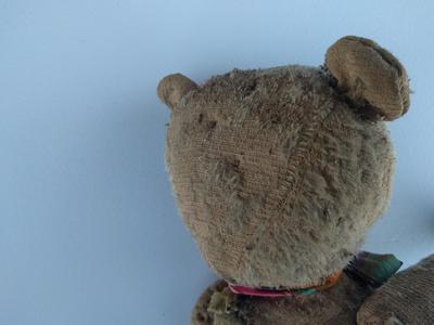 back of teddy bears head
