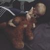 baby with teddy bear