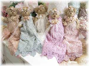 Victorian dressed teddy bears