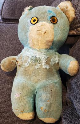 1970's Blue and Yellow Bear