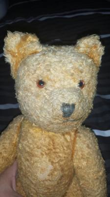 Old Yellow teddy bear face