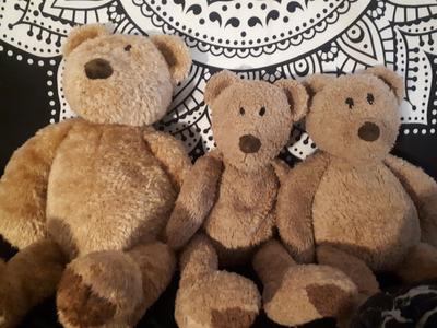 three teddy bears