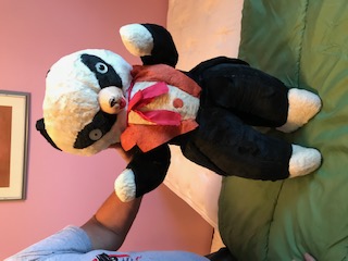 vintage panda teddy bear from the 60's